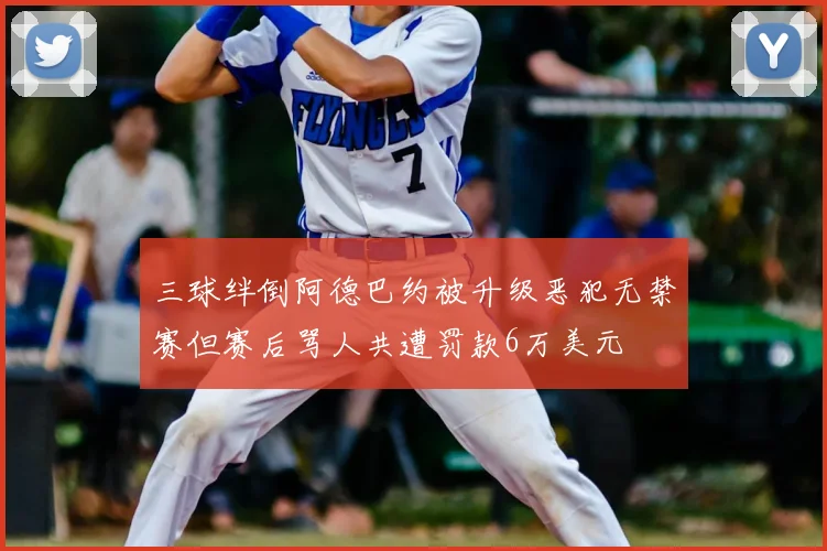三球绊倒阿德巴约被升级恶犯无禁赛但赛后骂人共遭罚款6万美元